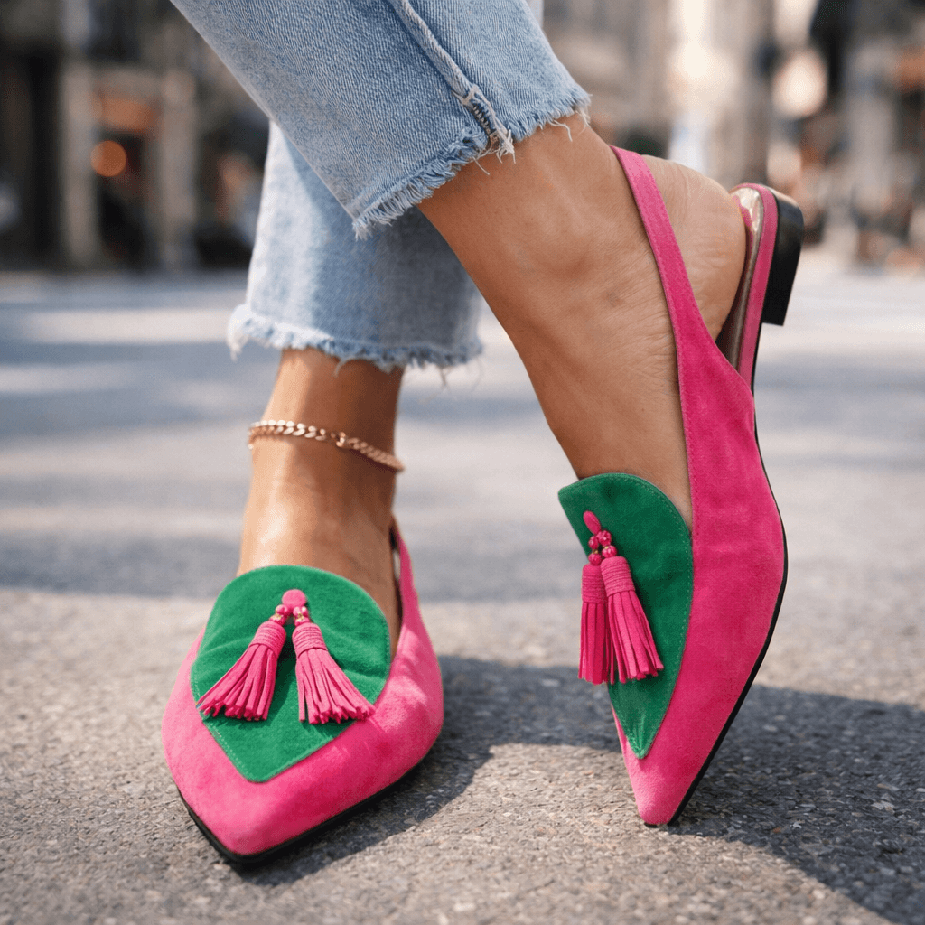 Tassel-Accented Strappy Lorena Sandals