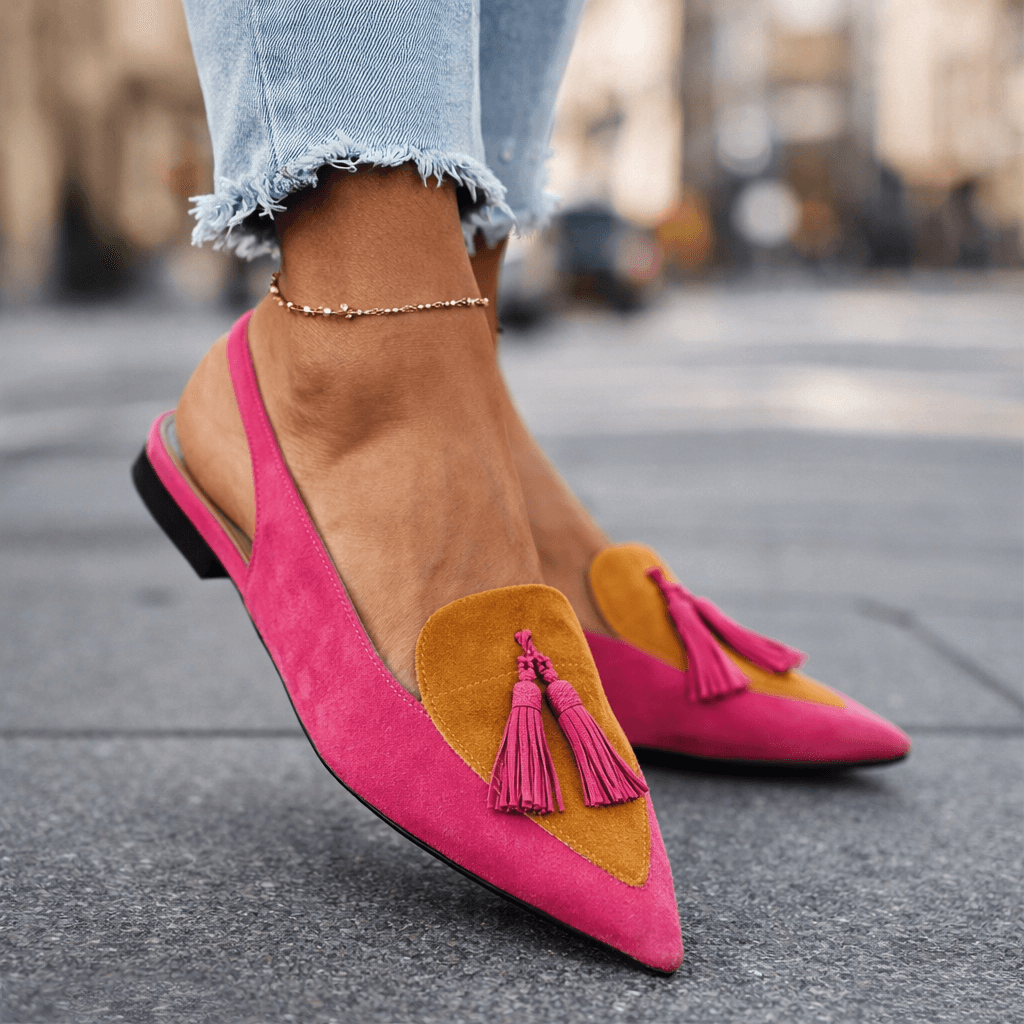 Tassel-Accented Strappy Lorena Sandals