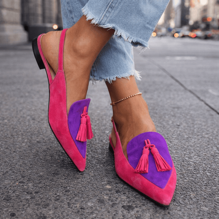 Tassel-Accented Strappy Lorena Sandals
