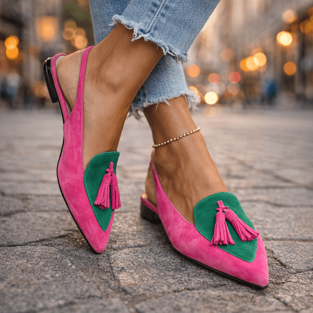 Tassel-Accented Strappy Lorena Sandals