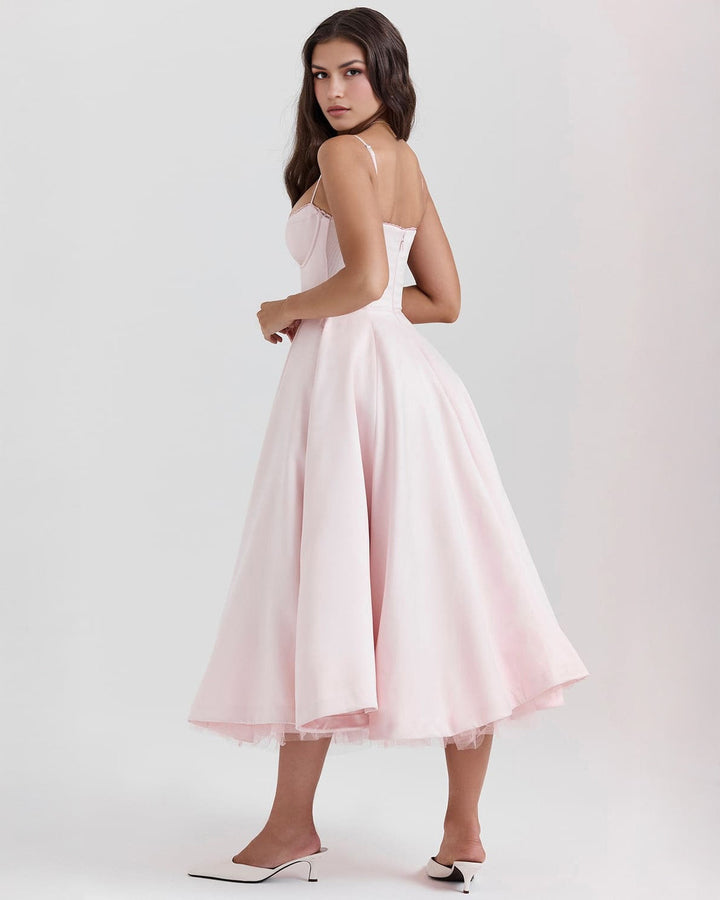 Ophira™ - Elegant Corset Midi Dress