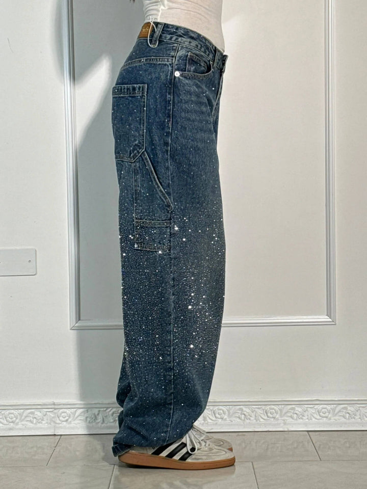 Violette™ - High-waisted wide-leg trousers with button pockets