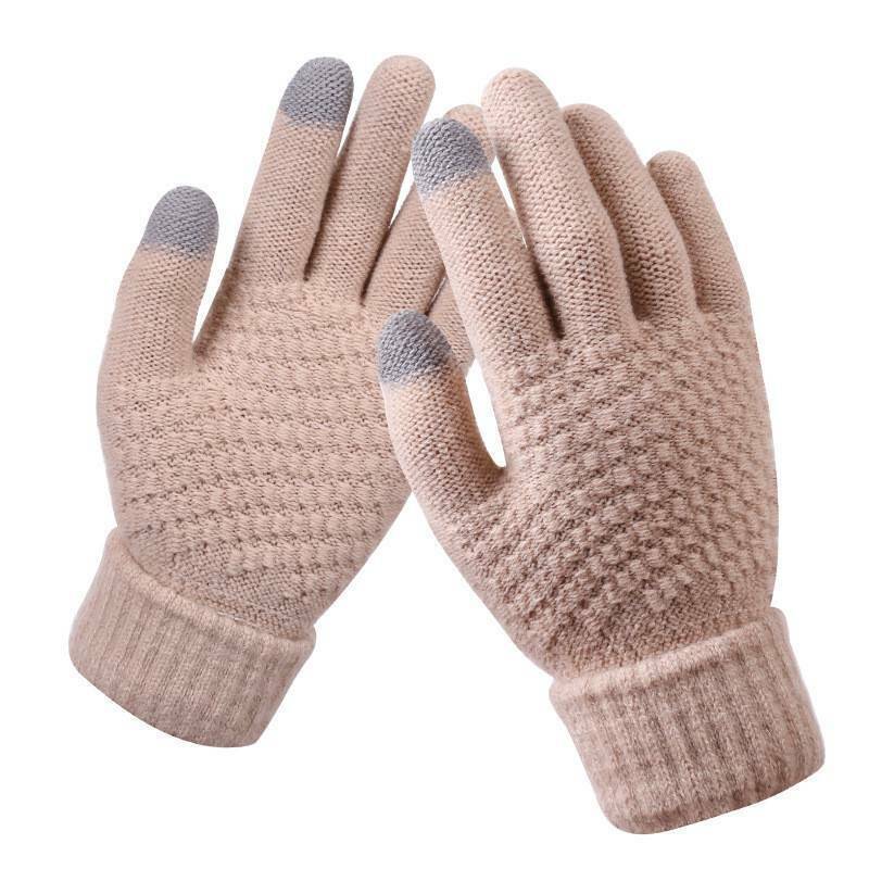 Gestrickte Touchscreen-Handschuhe für Damen