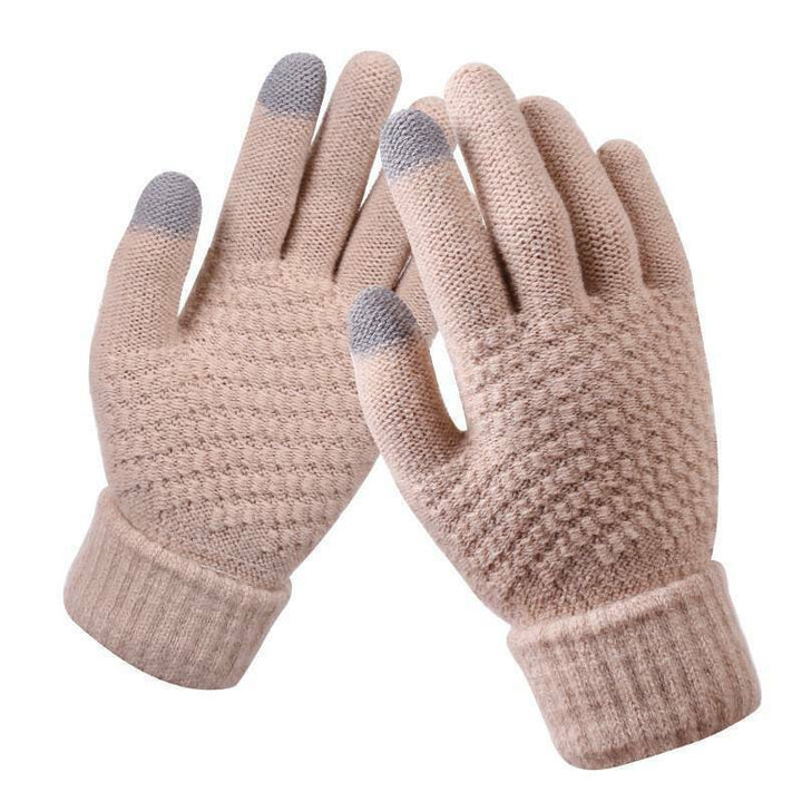 Gestrickte Touchscreen-Handschuhe für Damen