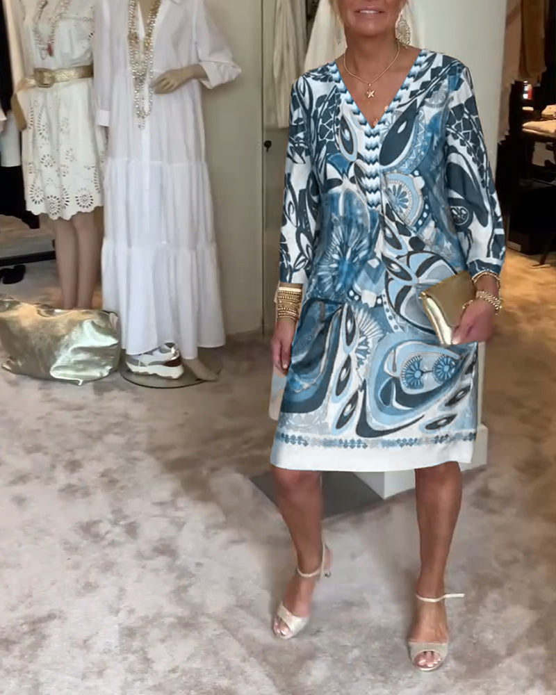 Moonie - Dress with Sun Ray Print
