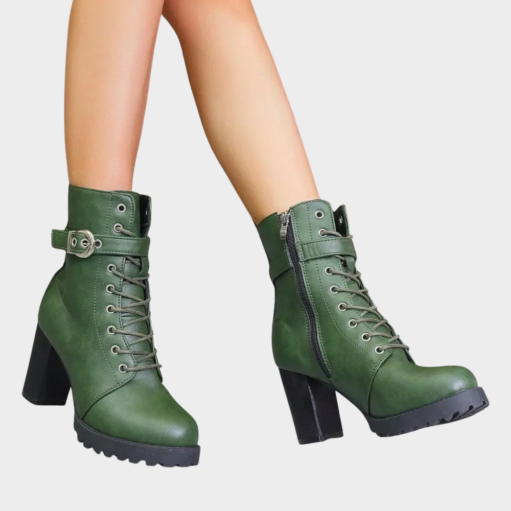 Quinn | Ankle Boots with Flared Heel