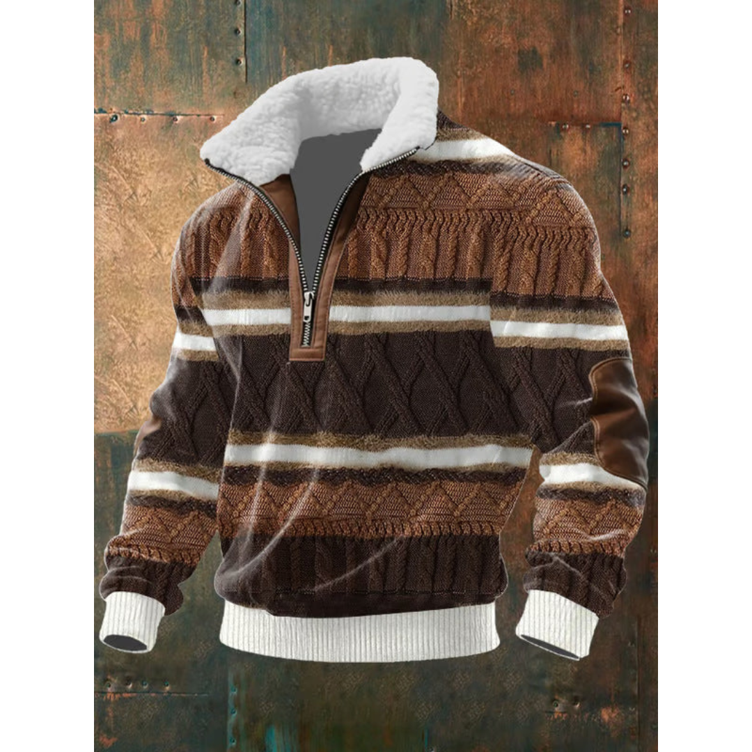 SILVORO | Fleece pullover with high collar