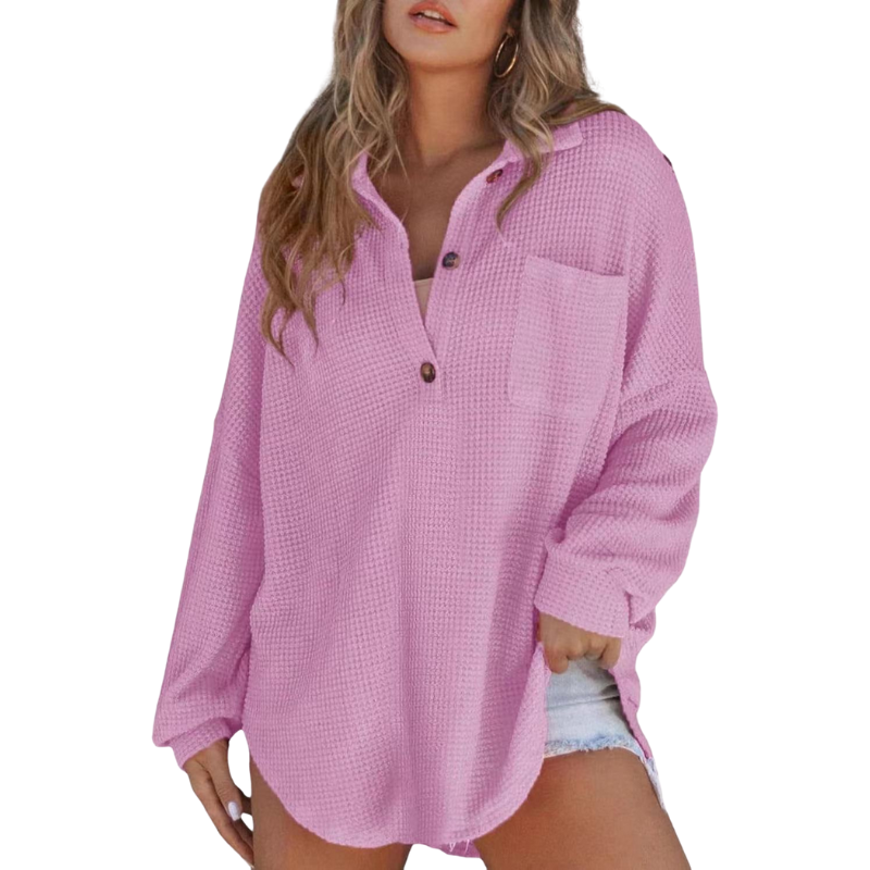 KATHRYN™ – Airy V-Neck Button-Up Blouse