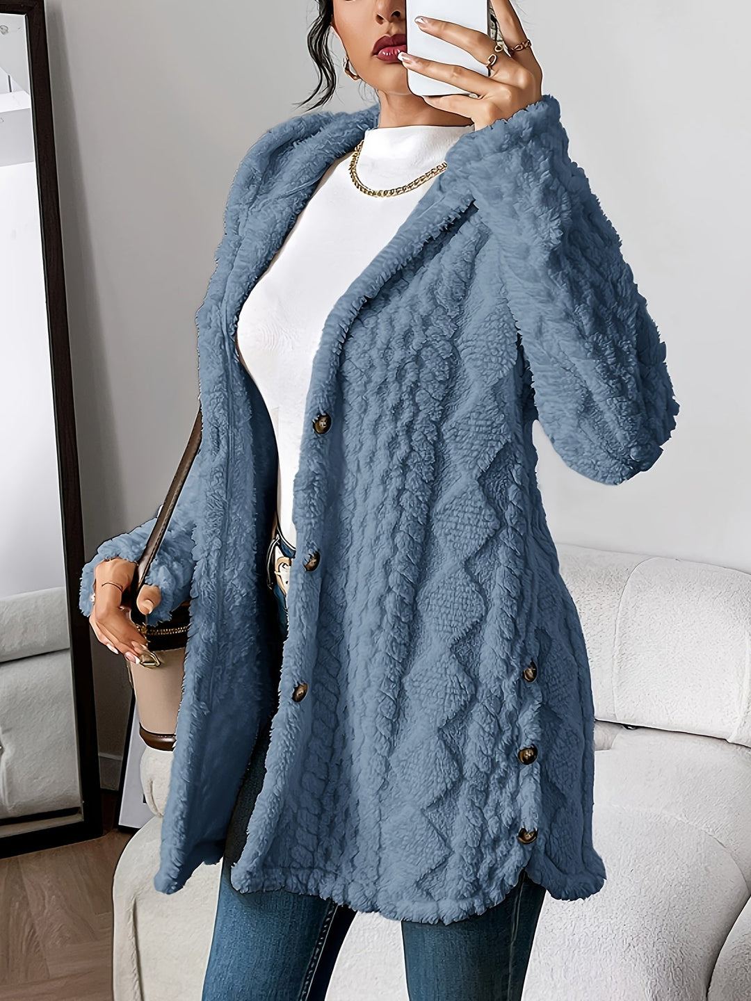Chloe™ - Plush Hoodie Cardigan