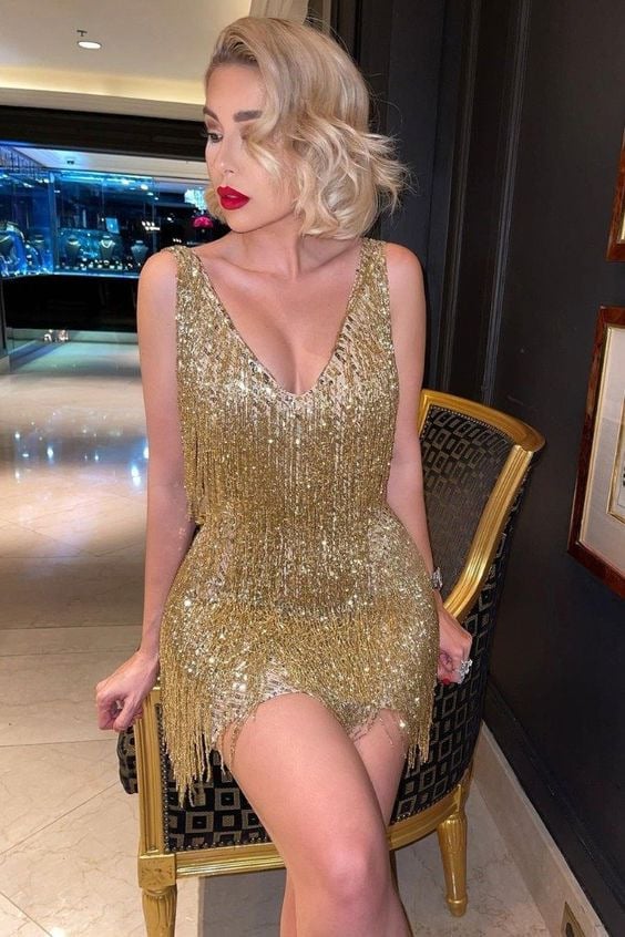 Chic and Seductive Fringe Party Dress