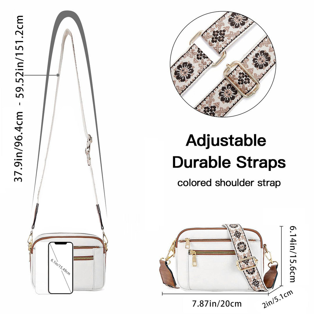 Erikka | Elegant Shoulder Bag with Patterned Adjustable Strap