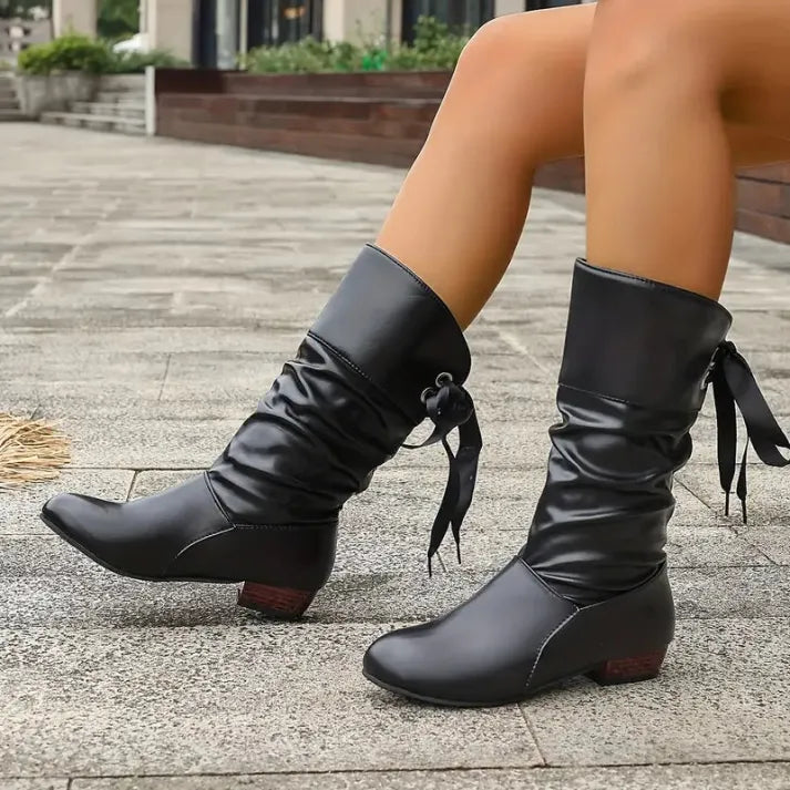 Stef™ - Fashionable Lace-Up Ankle Boots