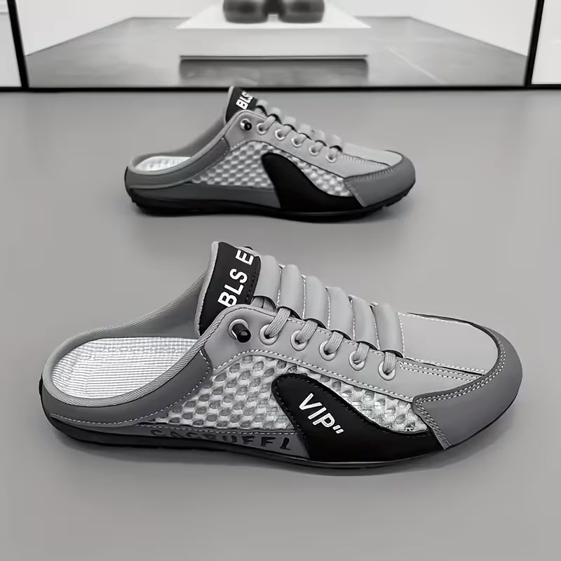 Men's Color-Block Backless Slip-On Sneakers