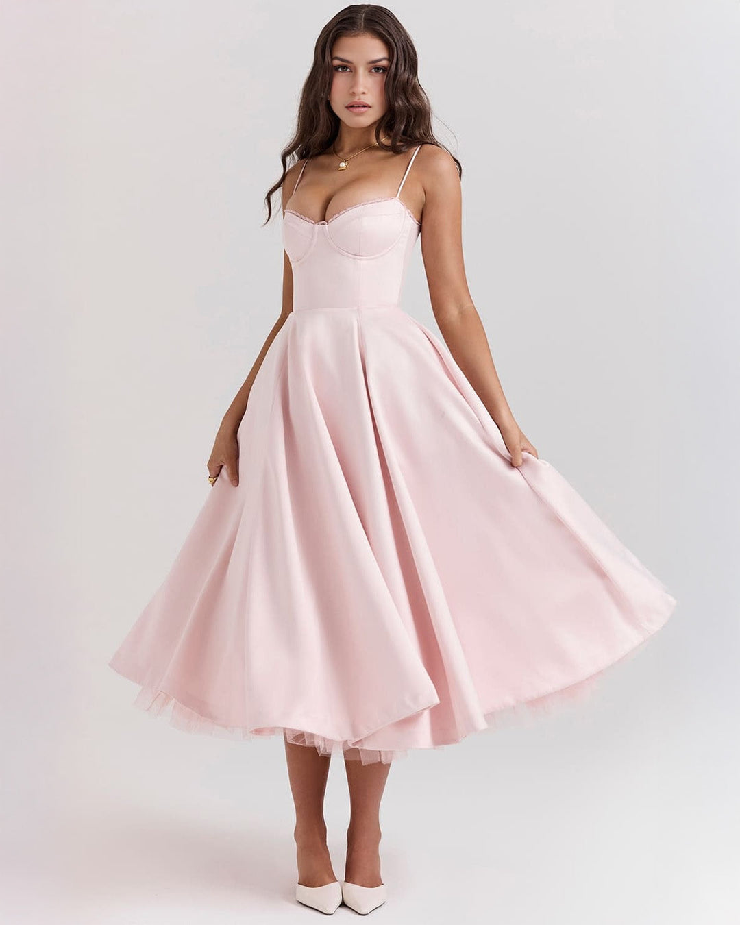 Ophira™ - Elegant Corset Midi Dress