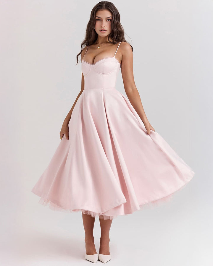 Ophira™ - Elegant Corset Midi Dress