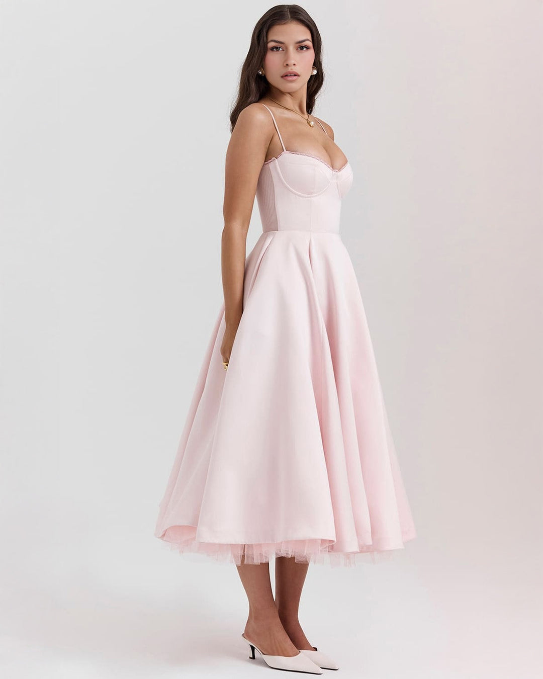Ophira™ - Elegant Corset Midi Dress