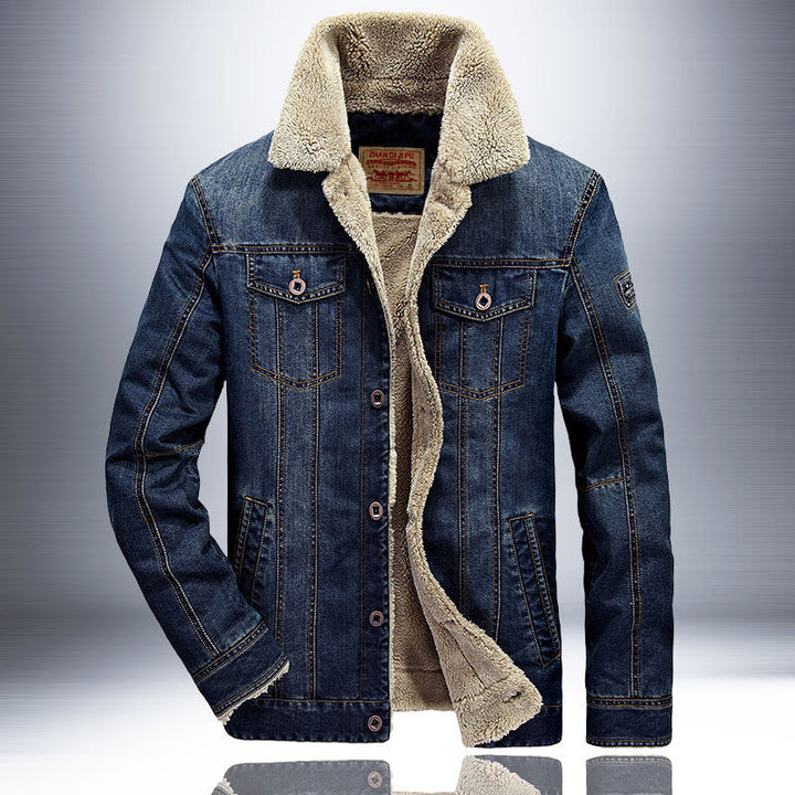 Men's jacket with buttons and side pockets