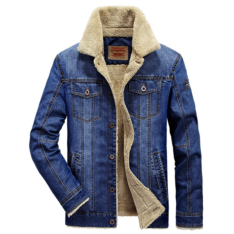 Men's jacket with buttons and side pockets