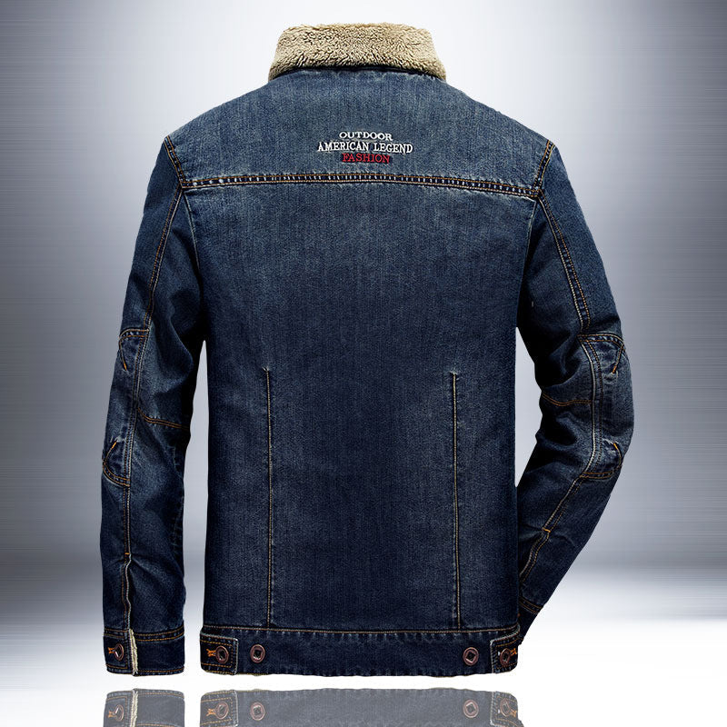 Men's jacket with buttons and side pockets