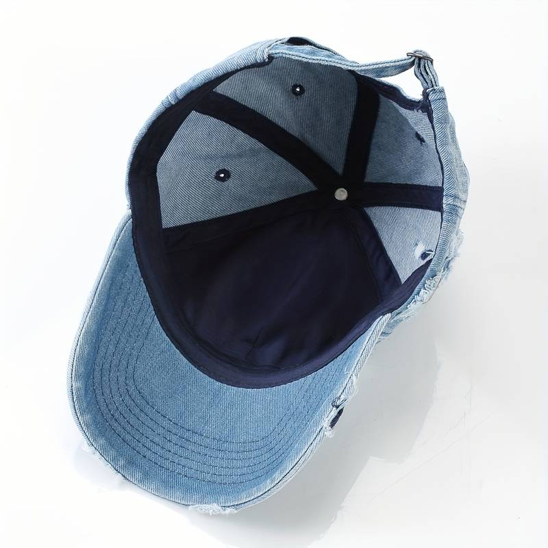 Denim Sonnenhut mit verstellbarem Riemen