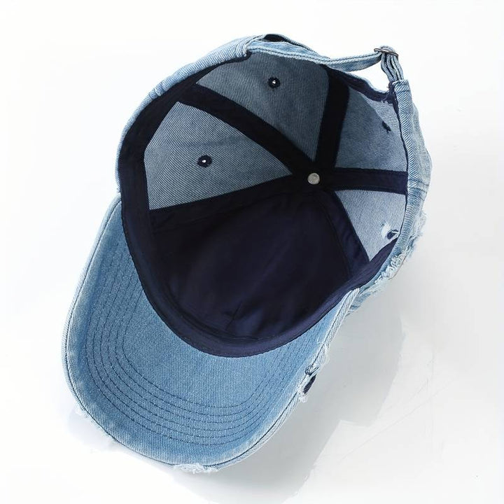 Denim Sonnenhut mit verstellbarem Riemen