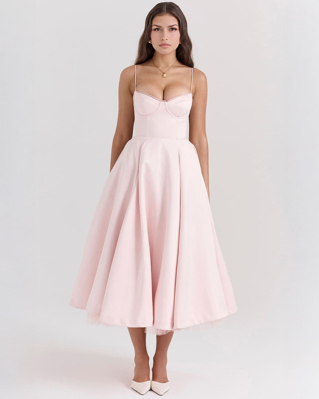 Ophira™ - Elegant Corset Midi Dress