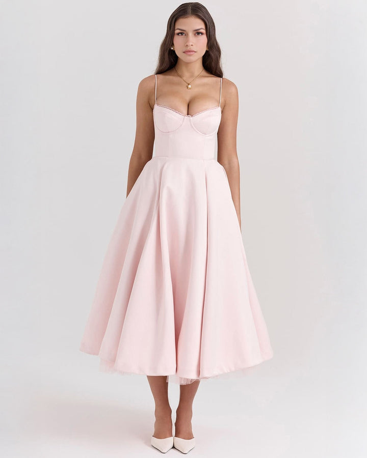 Ophira™ - Elegant Corset Midi Dress