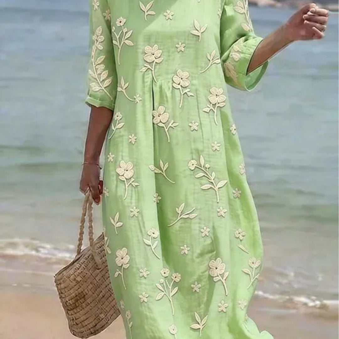 Margaret | Embroidered Midi Dress