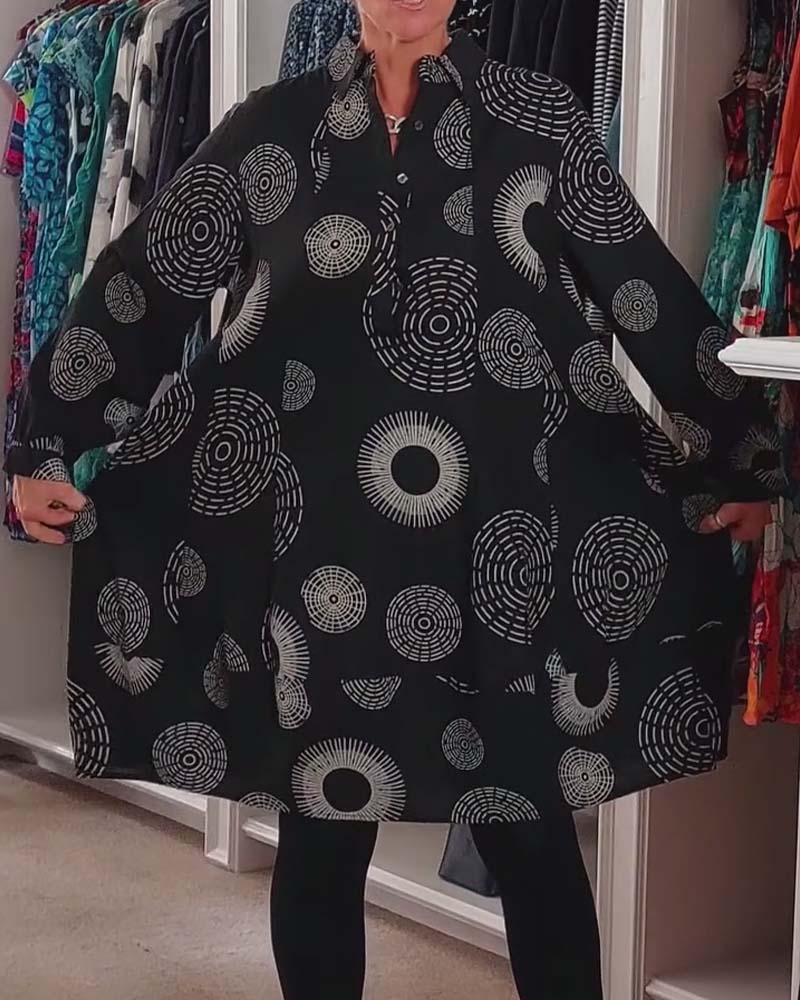 Marlene™ - Casual Geometric Print Dress