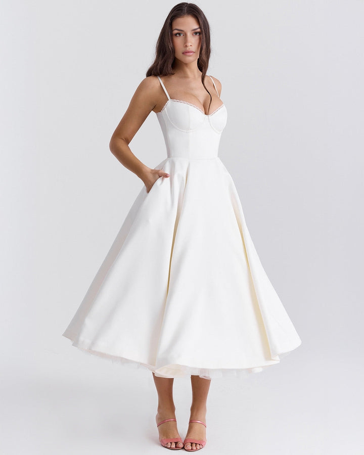 Ophira™ - Elegant Corset Midi Dress