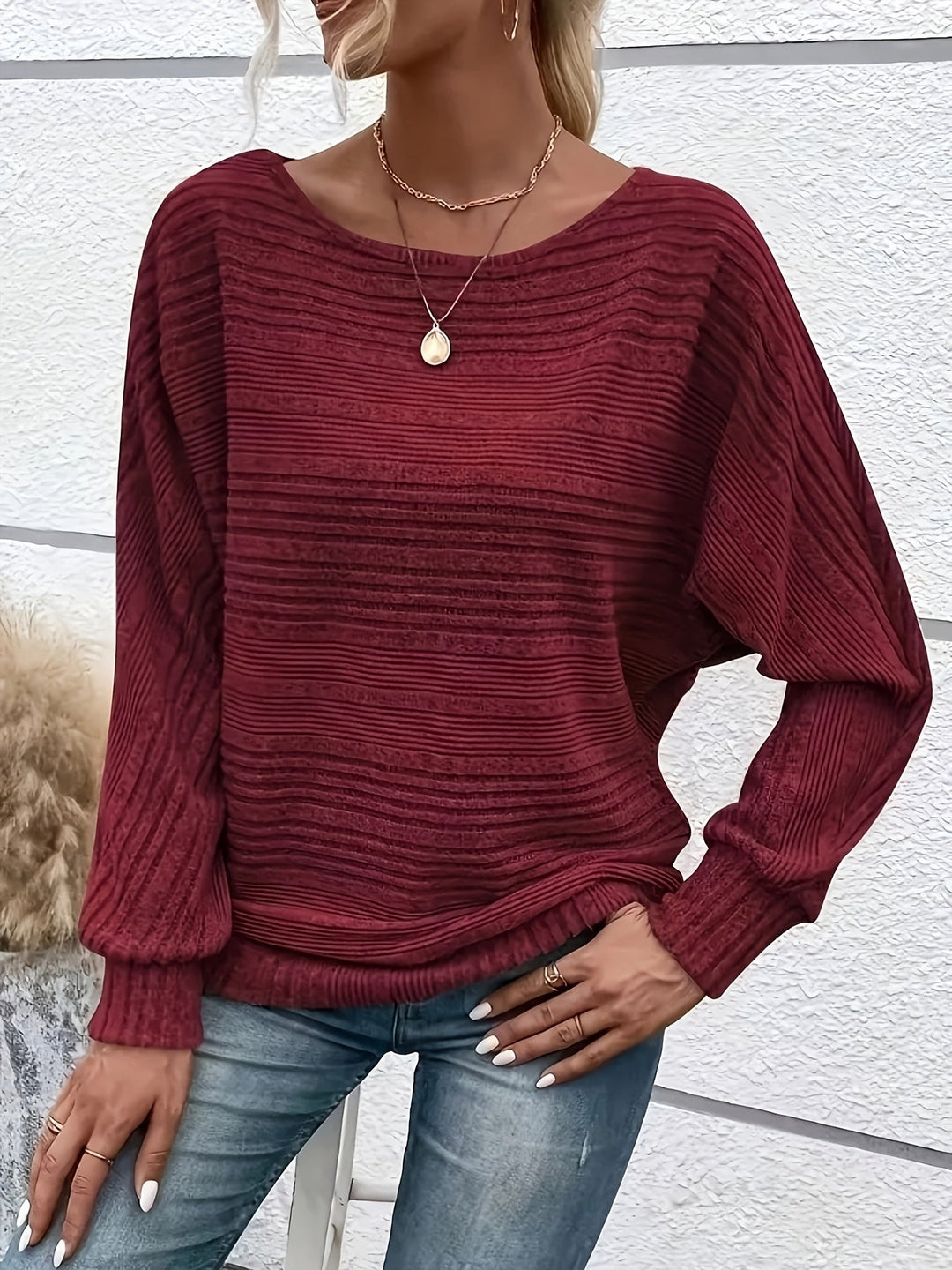 Sabine™ - Cozy Batwing Sleeve Sweater