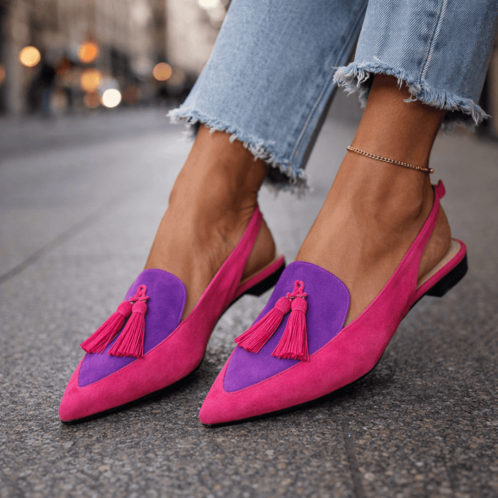 Tassel-Accented Strappy Lorena Sandals