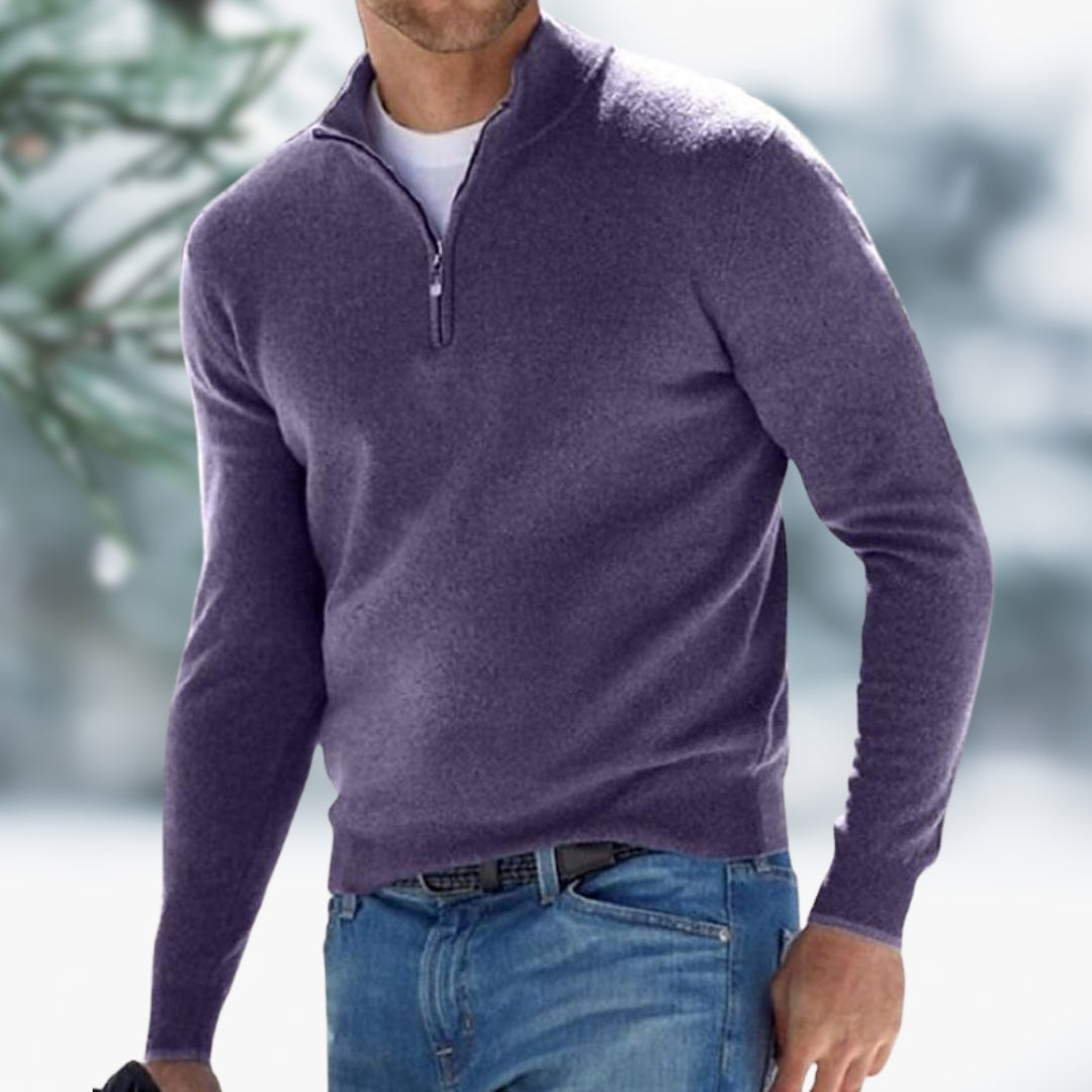 MARK | Men's Fine Knit Quarter-Zip Sweater