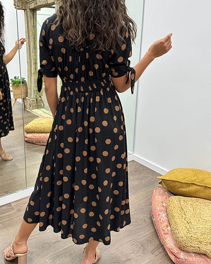 Bellamy - V-Neck Polka Dot Dress
