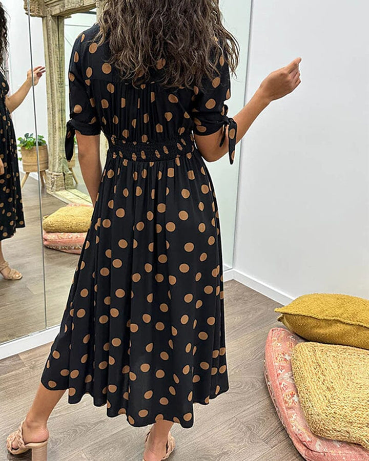 Bellamy - V-Neck Polka Dot Dress