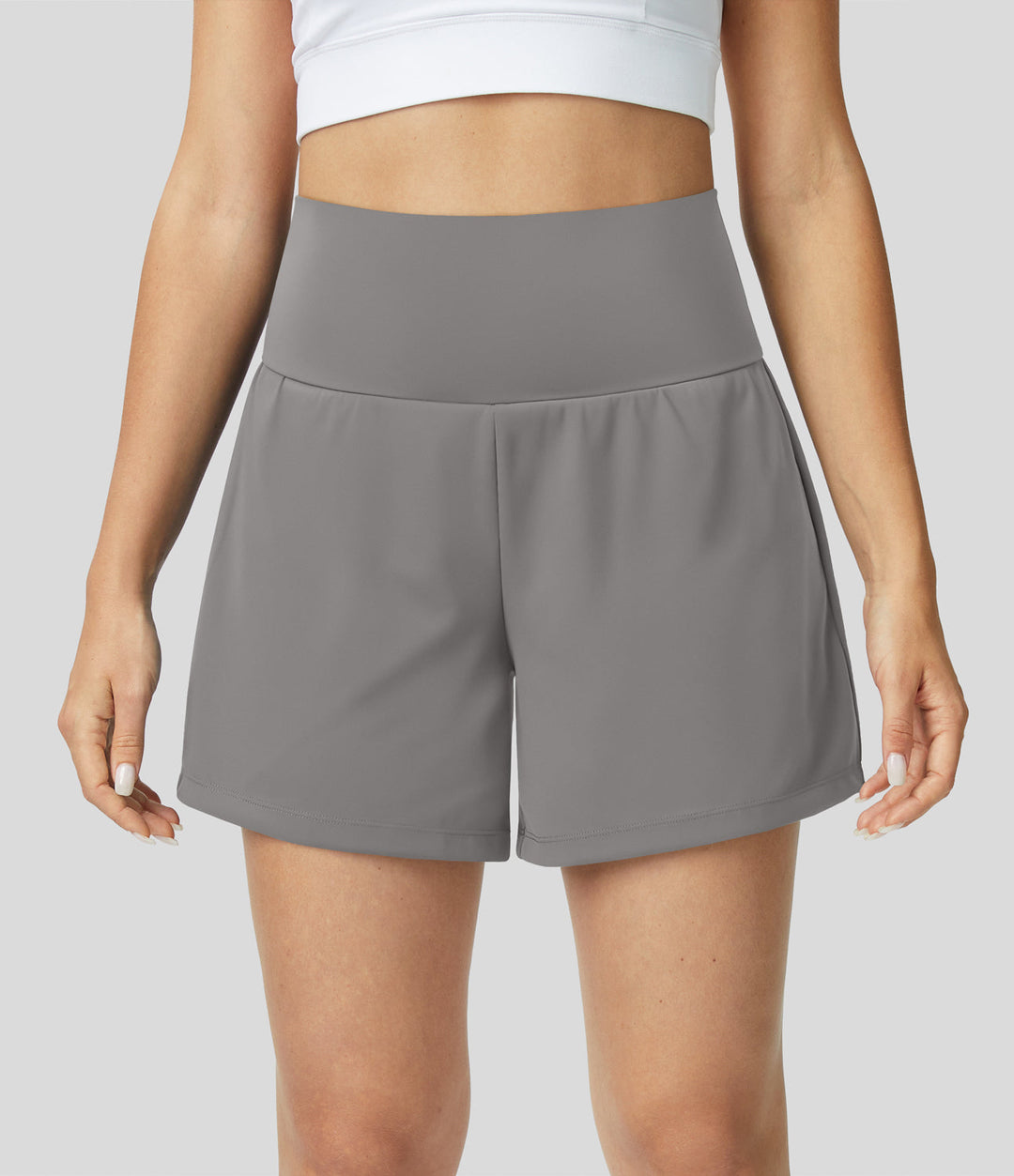Luigia - 2-in-1 High-Waisted Yoga Shorts