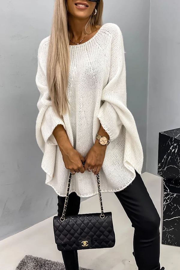 Women's Elegant Crew Neck Sweater - Isabelle