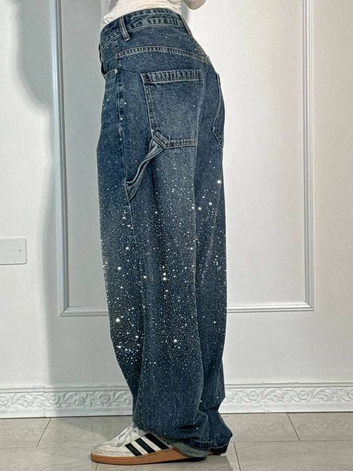 Violette™ - High-waisted wide-leg trousers with button pockets