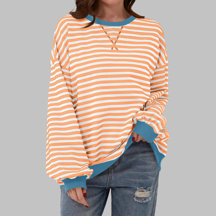LUKA™ - Striped Long-Sleeve Crew Neck Casual Sweatshirt