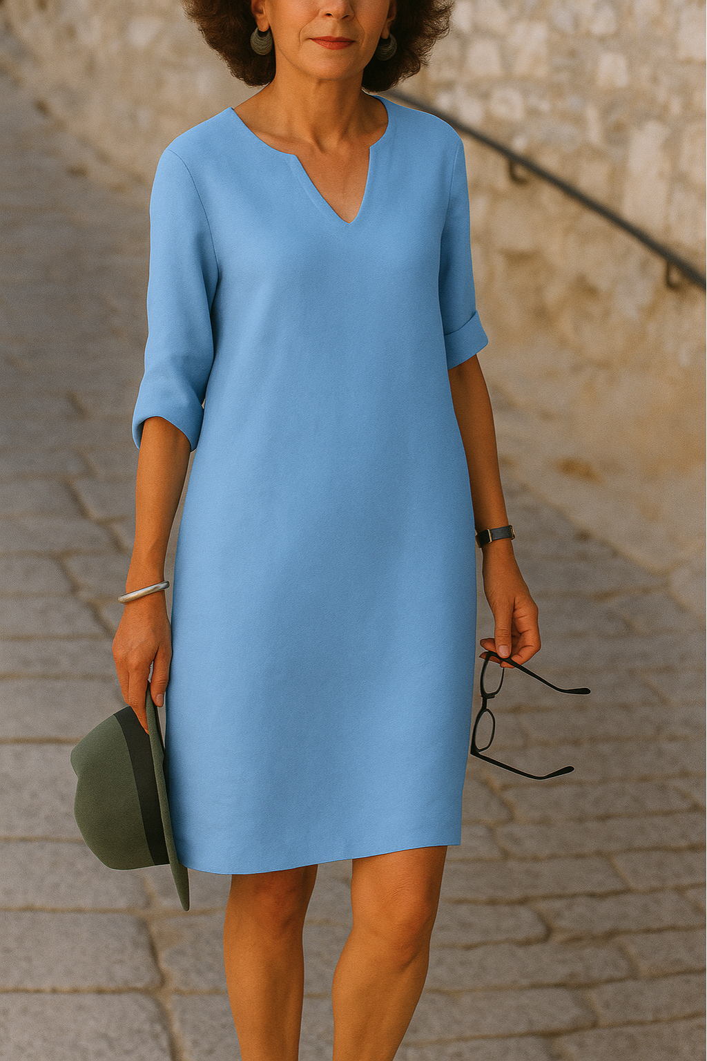 Elvy™ - Elegant V-Neck Dress
