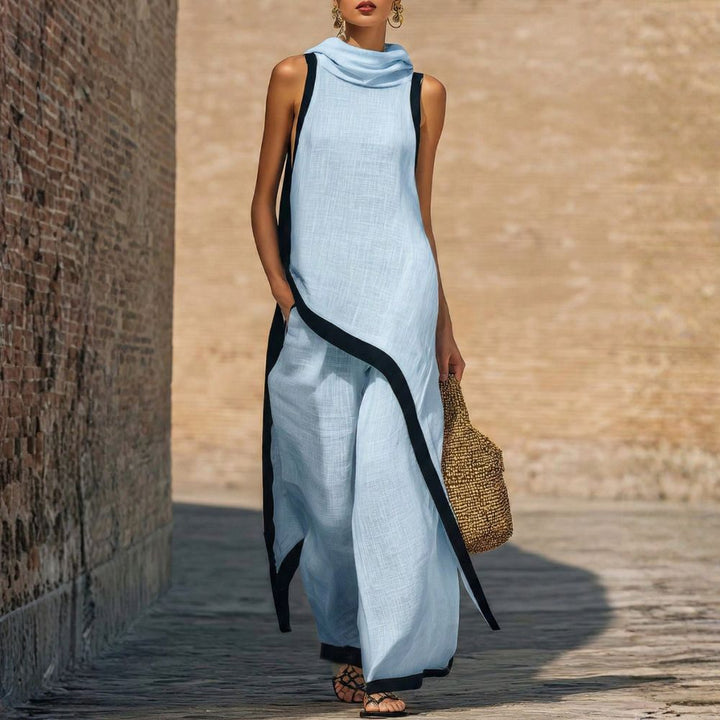 Leonora | Elegant Asymmetrical Wide-Leg Outfit for Women