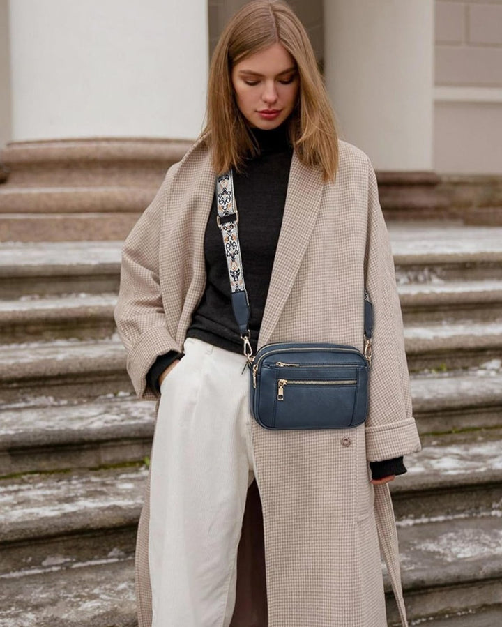 Erikka | Elegant Shoulder Bag with Patterned Adjustable Strap
