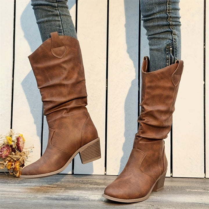 Galiene | Women’s Western Cowboy Boots for Wide Calves with a Low Heel
