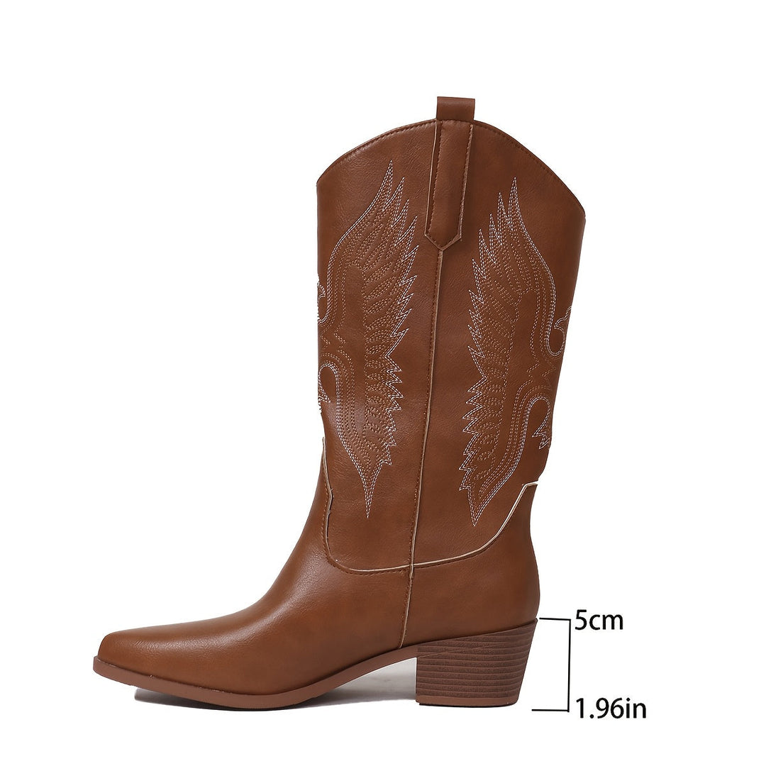 Dagny | Women’s western boots with a wide shaft and block heel