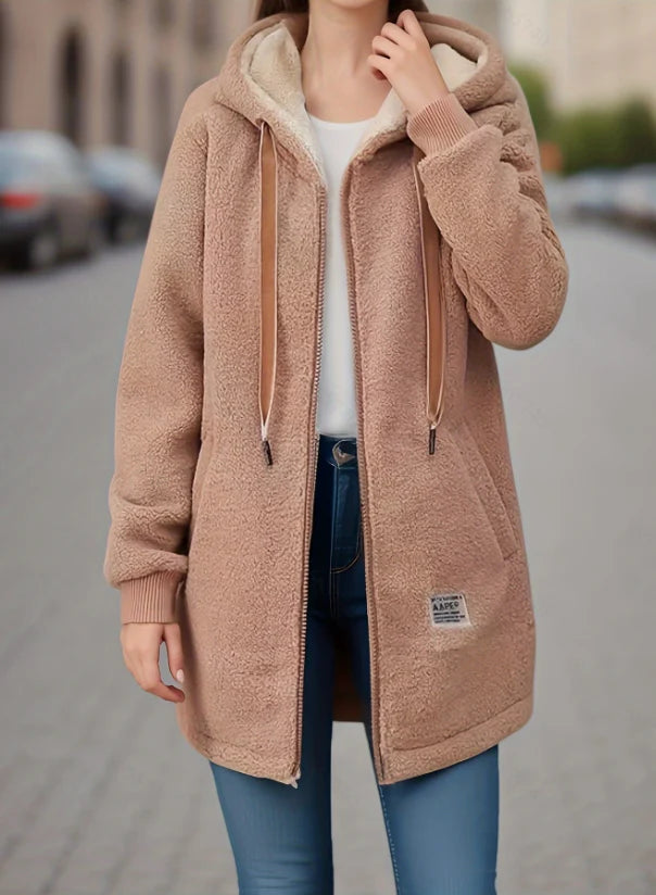 Grace - Winter Hoodie Long Sleeve Drawstring Thermal Coat Autumn