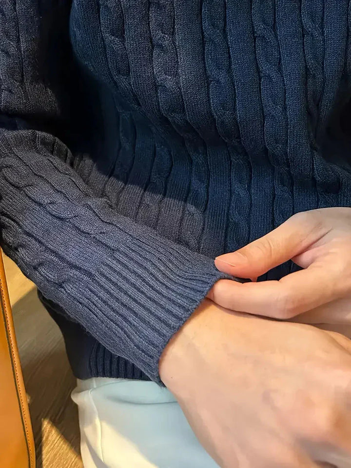 Brit & Boho™️ | Cable Knit Sweater