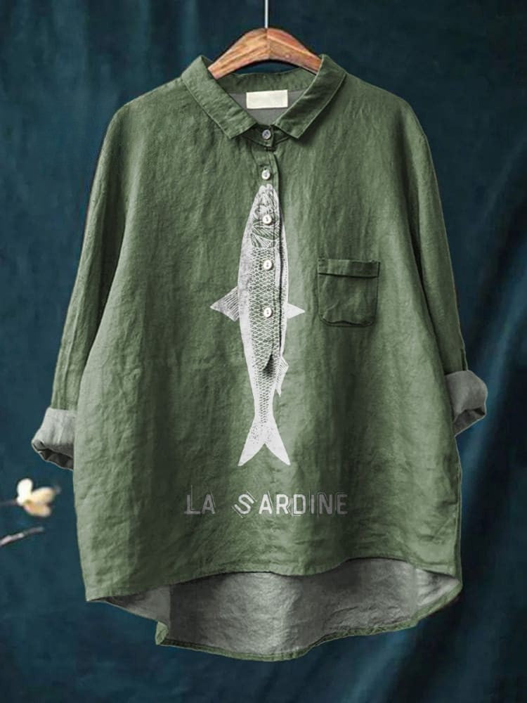 Federica - Patterned Linen Shirt