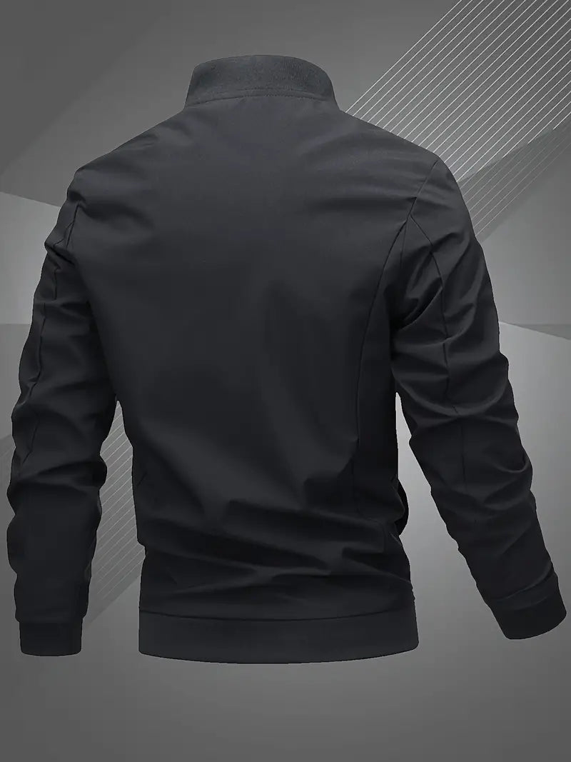 Finn - Casual Bomber Jacket With Embroidered Letter For Men