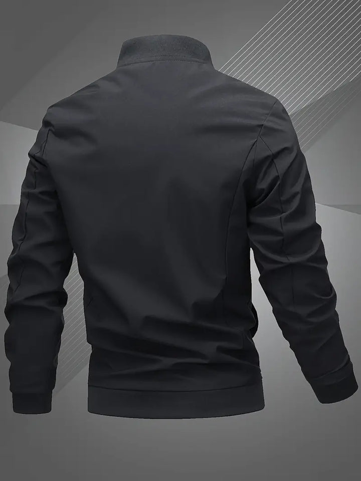 Finn - Casual Bomber Jacket With Embroidered Letter For Men