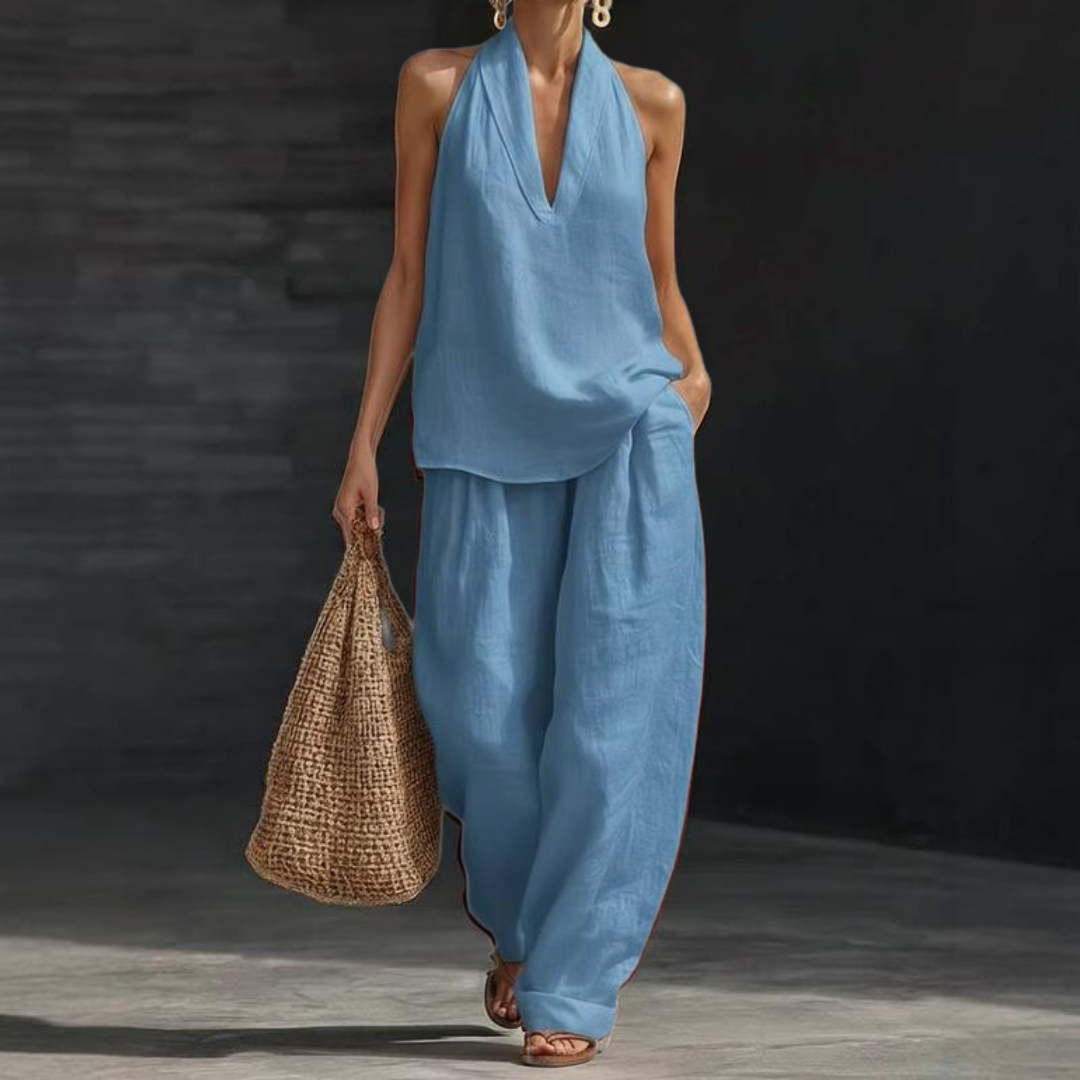 Ainhoa | Casual Tank Top and Wide Leg Trouser Set
